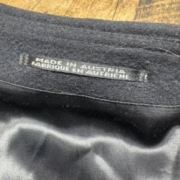 Steinbock Himalaya Loden Wool Air Force Trench Coat‎ Double Breasted Black 40R - Picture 5 of 10